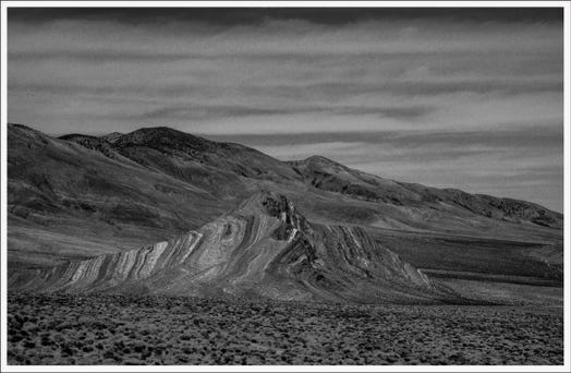 Striped Butte in black & white